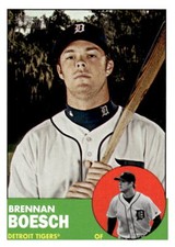 2012 Topps Heritage  Brennan Boesch #302 Detroit Tigers Baseball Card