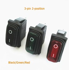 KCD3 Silicone Waterproof Boat Type Rocker Switch With Light 3-pin 2-position 20A