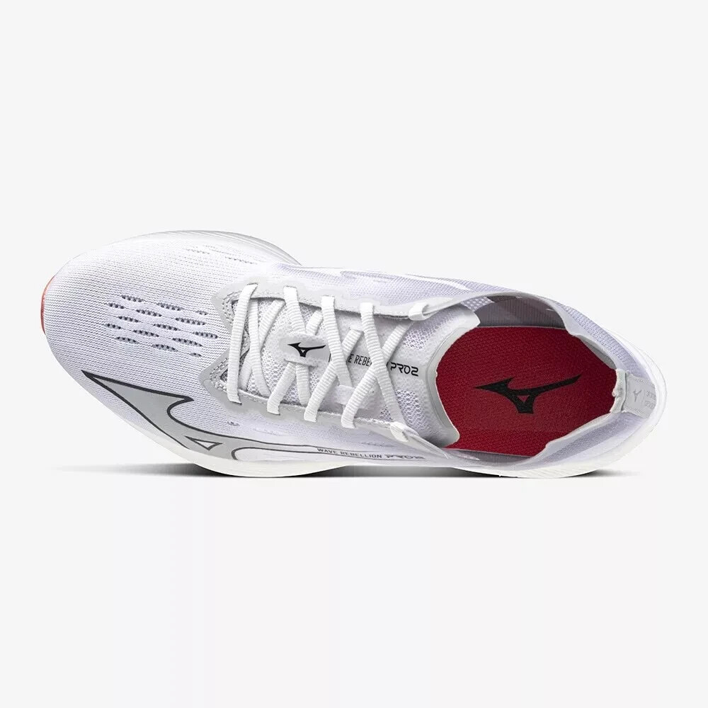 シューズ MIZUNO - MIZUNO WAVE REBELLION PRO 2 U1GD241711 Mizuno Wave Rebellion Pro 2 White / Silver U1GD241711