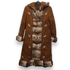 Vintage 60  s Penny Lane Coat Embroidered Faux Fur Union Women  s Size S