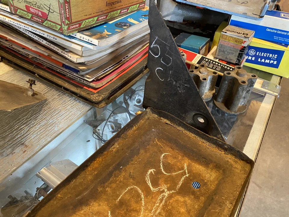 Chevrolet Bel Air 150 210 1955 1956 bandeja de batería Foto 3 de 4