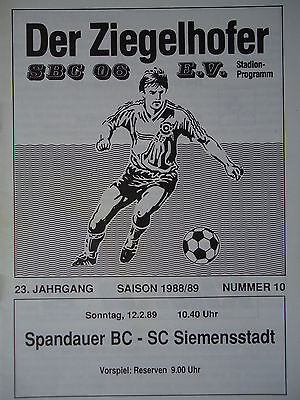 Spandauer SV Programm 1991/92 SV Motor Eberswalde 