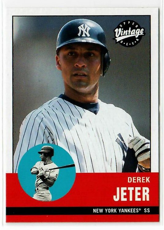 2001 Upper Deck Vintage #153 Derek Jeter ~ The Captain 🔥 Nice Vintage Look! 🔥