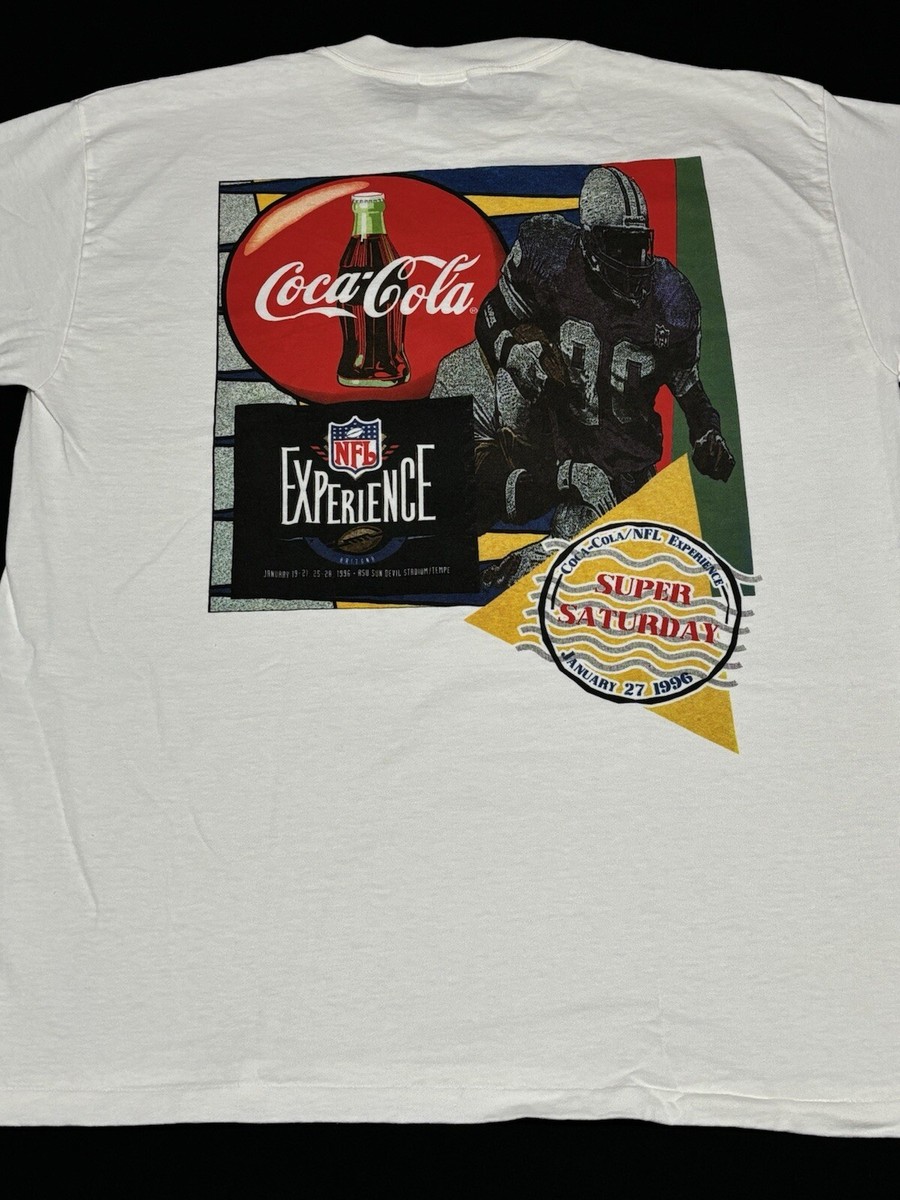 Vintage 1996 Coca Cola Promo T Shirt Adult XL Classic NFL
