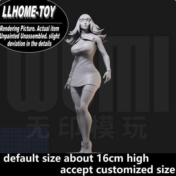 Game Character Daphne Lovely Girl Headband Resin 3D Print GK Figure DIY Model