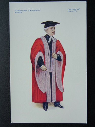 Cambridge University Robes DOCTOR OF DIVINITY - Old Postcard by G.D.O. - 第 1/2 張圖片