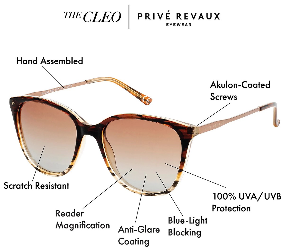 Prive Revaux The Cleo Bifocal Sun Reader Strength 0-2.5  display picture 1