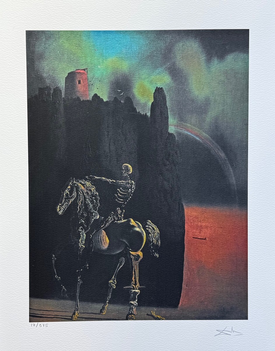 Salvador Dali HORSEMAN OF DEATH Facsimile Signed Limited Edition