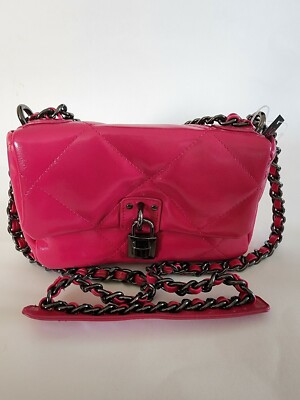 No Boundaries Women s Shoulder Bag with Crossbody Strap, Fuchsia Supreme