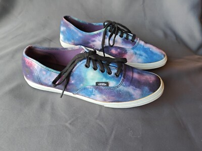 Vans Galaxy Space Cosmic Sneakers Low Lace Shoes Tie Dye Men's 8.5 