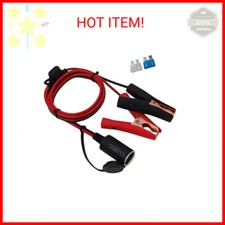CUZEC 12V/ 24V Extension Cord Plug Socket with Battery Clamp 4.9FT / 1.5m 16 AWG