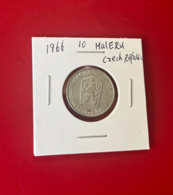 1966 10 HALERU CEZCH REPUBLIC COIN - NICE WORLD COIN !!!