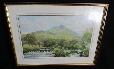 Schönes Vintage A R Quinton Model Siabod & Afon Llugwy Druck Bild