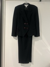 Christian Dior 2-Piece Vintage Button Down Blazer and Pants Suit Size 12