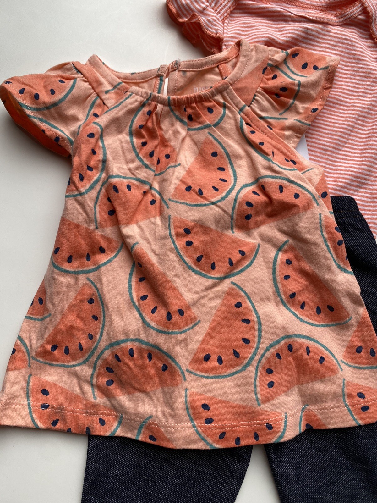 Carter’s Just One You Baby Girls 6M Set Pants Bodysuit Top Watermelon Print New