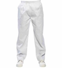 Work Trousers Elasticated Waist Plain Unisex Carpenter Kitchen Pants Joinery