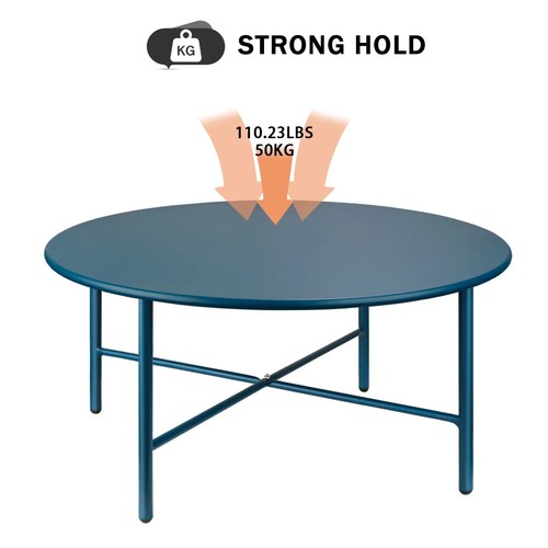 Round Coffee Table, Industrial End Table in Living Room, Side Table for Any Room - Picture 7 of 12