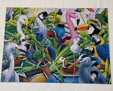 Master Pieces Linen Audubon Colorful Companions Birds 1000 Piece Jigsaw Puzzle