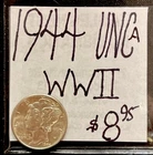 1944 P Mercury Silver Dime (UNC) Uncirculated Condition. WWII Era. ENN Coins