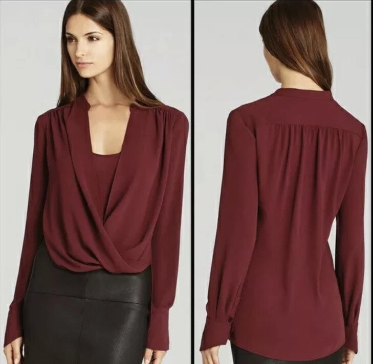 Bcbgmaxazria jaklyn hotsell draped front blouse