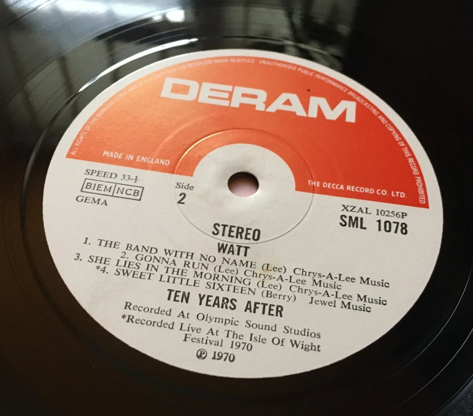 TEN YEARS AFTER WATT LP 1970 UK DERAM SML 1078 P2W/P2W GATEFOLD + UNUSED POSTER - Image 3 of 4