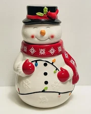 Snowman Cookie Jar Legacy & Main 2020 The Paper Store 10" Exclusive NWT