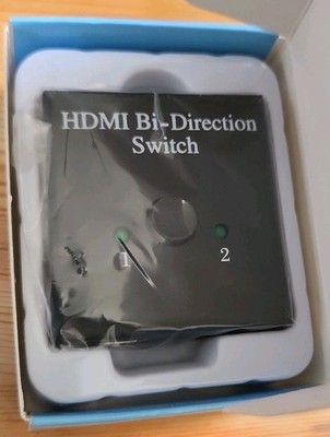  HDMI 2-to-1 and 1-to-2 Bi-Directional Switch Audio/Video NEW