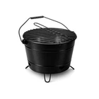 Portable Charcoal BBQ Grill with Handle Compact Round Fire Bowl for Camping