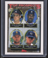1993 Topps Prospects #423 Ryan Klesko / Ivan Cruz / Bubba Smith / Larry Sutton