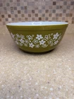 Vintage Pyrex Green Spring Blossom Crazy Daisy Mixing Bowl #403 2.5 Qt.