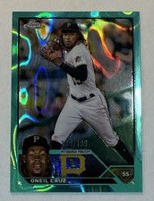 2023 Topps Chrome #15 Oneil Cruz Aqua Refractor Parallel /199