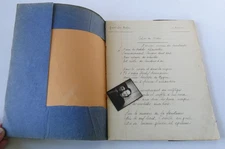 Antique 1911 French Handwritten School Notebook Cahier Journal Ephemera