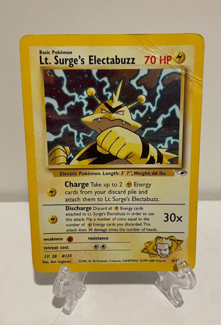 DMG Lt. Surge's Electabuzz 006/132 Gym Heroes Holo