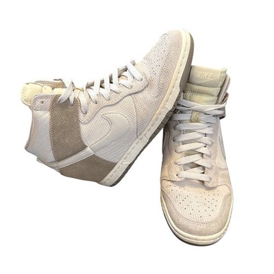 Nike Dunk Sky Hi Wedge Womens 8 Beige Cream Hidden Heel 845019-002