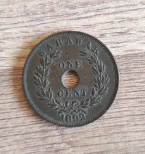 1892 Sarawak one cent