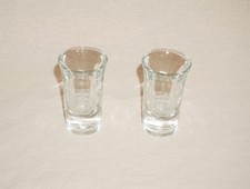 2 Libbey's Cuervo 1800 Shot Glass Clear Glass Frosted Logo