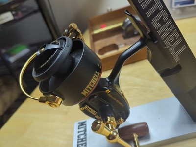 Very Rare Vintage Mitchell 300 PRO GOLD. In Wood Box. Read