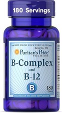 Puritan's Pride Premium Vitamin B-Complex and Vitamin B-12, Vegetarian Dietary S