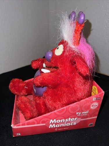 Neu im Karton Gemmy 2005 Monster Maniac Be Mine animiert singend Mahna Mahna rot Plüsch - Bild 4 von 6