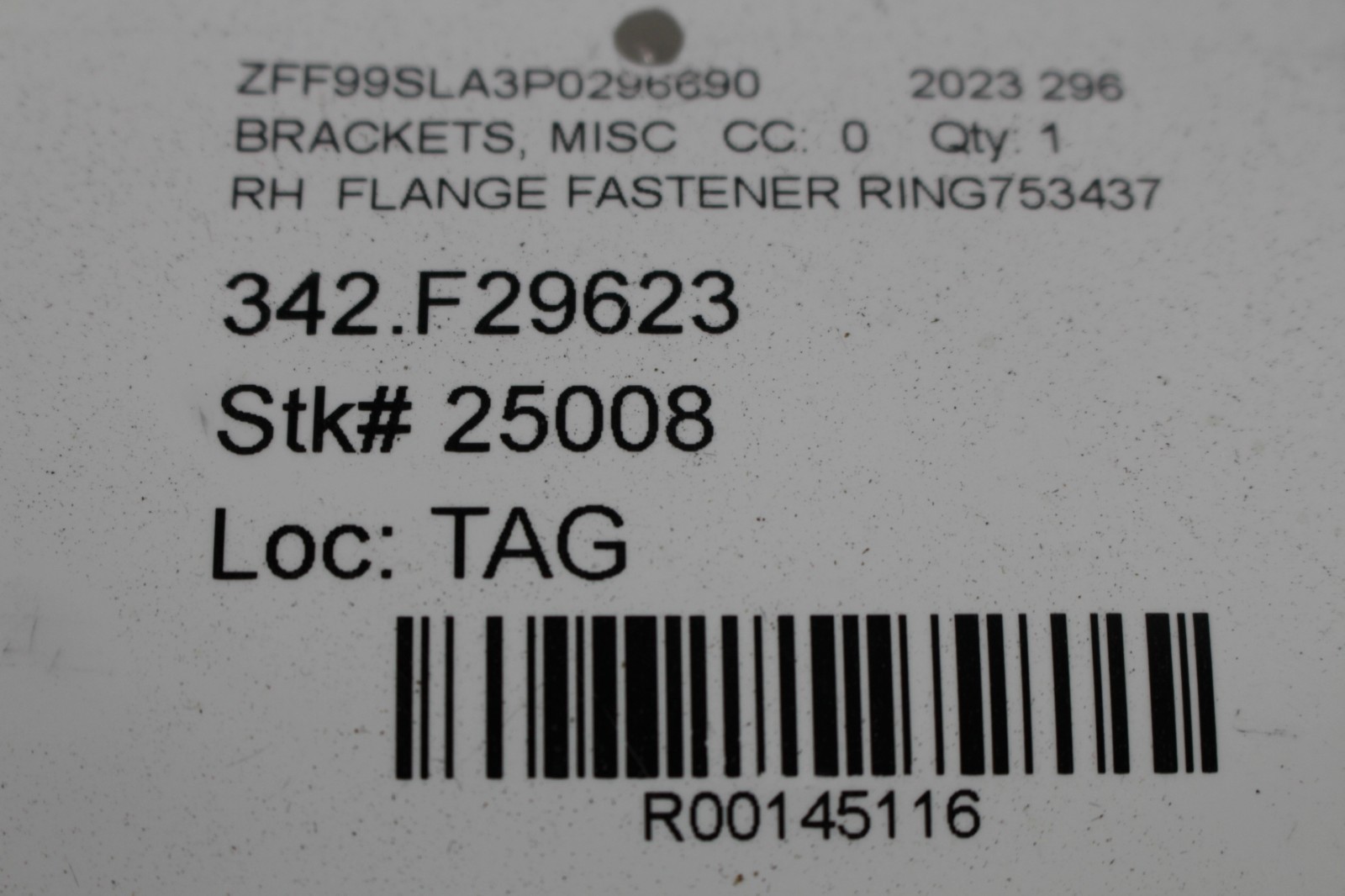 Ferrari 296 GTB, Fuel Pump Locking Ring, Used, P/N 753437