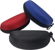 3 Pack Sunglasses Case, Eyeglasses Case for Men and Women, Portable Zipper Prote