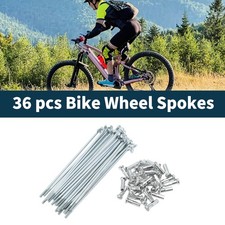 1 Set 14G 74mm Length Bicycle Spokes Nipple Carbon Steel Galvanized Universal