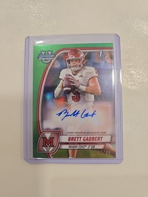 BRETT GABBERT GREEN REFRACTOR AUTO #12/99 2025 Bowman Chrome U