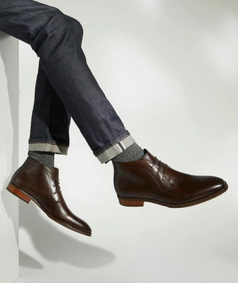 NIB Men's Apt. 9 Huntington Lace Boots Shoes Vorsey Chelsea Mateyo Hommer Brown