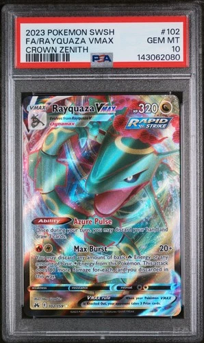 2023 Pokemon Crown Zenith #102 Rayquaza Vmax PSA 10