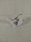 Vtg Fenton White Milk Glass Dove Bird Floral Hand Painted Signed K. Brightbill