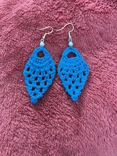 Handmade Crochet Earrings Teardrop