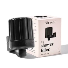 Kitsch Mass Purifying Water Shower Filter Easy-Twist Installation Black