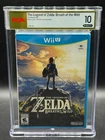 Legend Zelda Breath Wild Nintendo Wii U 7 Controller First Print New PSA 10 A++