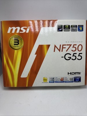 MSI NF750-G55 Mainboard HDMI Windows 7 New In Box